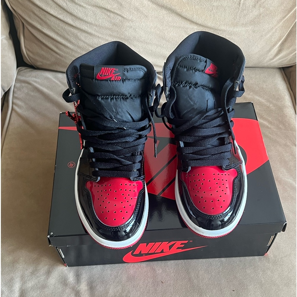 JORDAN 1 RETRO HIGH OG 'PATENT BRED' Men Size 8 like New wore 2x